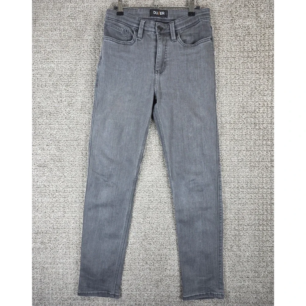 DU/ER L2X Slim Fit‎ Mens 29x30 Grey Jeans Pants Denim Stretch